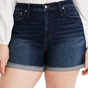 Madewell Curvy High Rise Shorts in Canterdale Wash